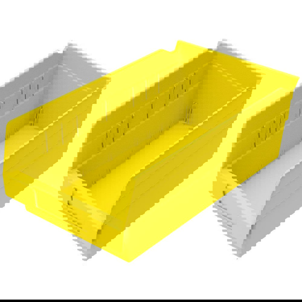 Plastic Hopper Shelf Bin: Yellow